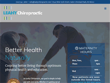 Tablet Screenshot of leahychiropractic.com